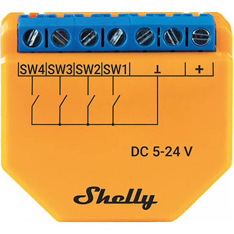 Shelly Wi-Fi Controller Shelly PLUS i4 DC, 4-digital inputs