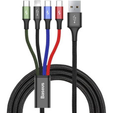 Baseus Fast USB Cable 4in1 2xUSB-C / Lightning / Micro 3,5A 1,2m - Black