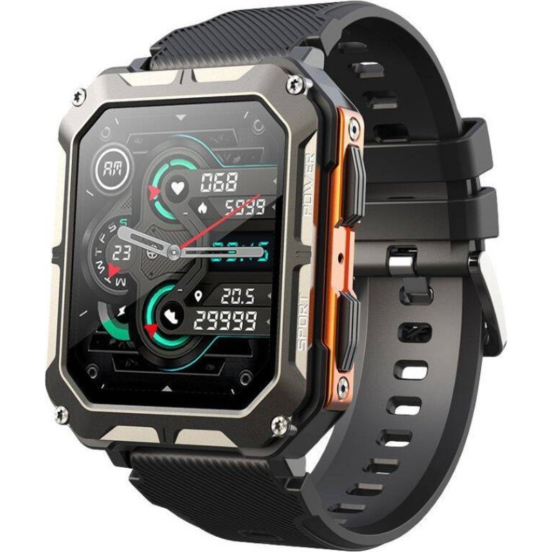 Rubicon Smartwatch Rubicon SmartWatch Rubicon RNCF27 czarny silikon BT Call rozmowy .