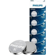 Philips Bateria litowa, CR2025, CR2025, 3V, PHILIPS, blistr, 5-pack, CR2025P5/01B, guzikowa