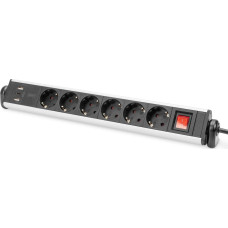 Digitus | Office Power Strip | DA-70624 | Silver/Black