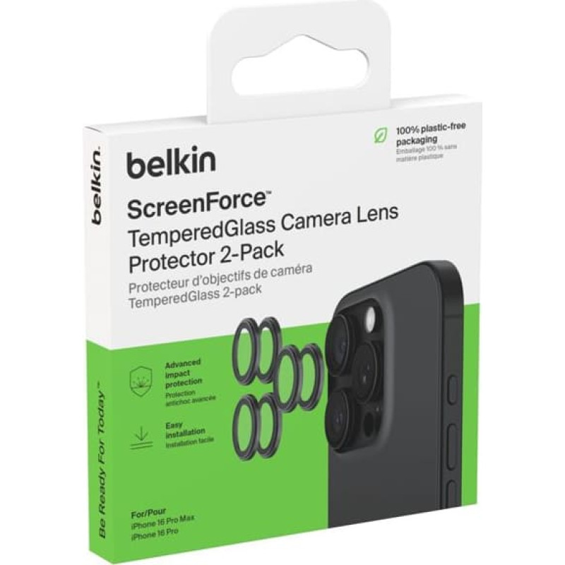 Belkin 1x2 Belkin Kameralinsenschutz TempGlass iPhone 16Pro/16ProMax