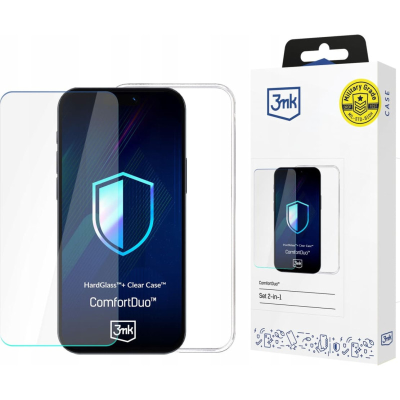 3MK Etui i szkło hartowane do iPhone 16E 3mk ComfortDuo + Clear case
