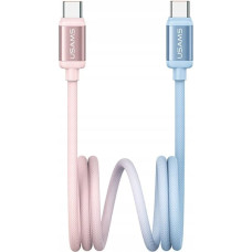 Usams Kabel USB-C / USB-C USAMS Bicolor Series SJ756 PD 60W 1.2m niebiesko r&oacute;żowy