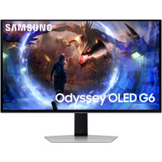 Samsung Monitor|SAMSUNG|27"|Gaming|Panel OLED|2560x1440|16:9|0.03 ms|Swivel|Pivot|Height adjustable|Tilt|Colour Silver|LS27DG602SUXEN