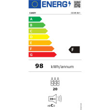Candy | Wine Cooler | CCVB 30/1 | Energy efficiency class F | Built-in | Bottles capacity 20 | Black