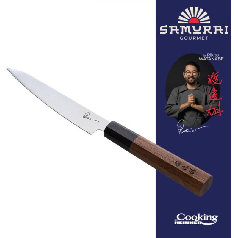 Virtuves nazis 13cm SAMURAI GOURMET ebenkoka un riekstkoka rokturis HR-EVI-R13 HEINNER