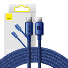 Baseus Crystal Shine cable USB-C to USB-C, 100W, 1.2m (blue)