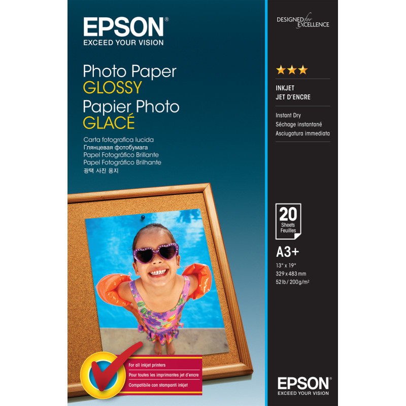 Epson Photo Paper Glossy A3+ Spīdums