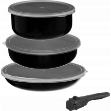 5Five Zestaw garnków z odpinaną rączką i silikonowymi pokrywkami, 6 elementów