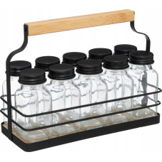 5Five Organizer na przyprawy w formie koszyka, 10 słoiczków