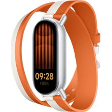 Xiaomi Dual-tone Leather Strap | 140&ndash;180mm | White and Orange | Calf Leather, PU (inside)