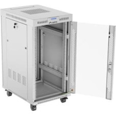 Lanberg Szafa instalacyjna Rack stojąca 19" 22U 600x800 szara drzwi szklane Lanberg (flat pack)