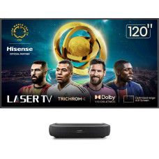 Hisense 120L9HA projicēšanas TV Ultra īsa fokusa projektors 3000 ANSI lūmeni DLP UHD 4K (3840x2160) Melns