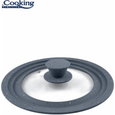 Vāks stikla ar regulejamu silkona malu  22/24/26cm HR-AER-22D26, COOKING BY HEINNER