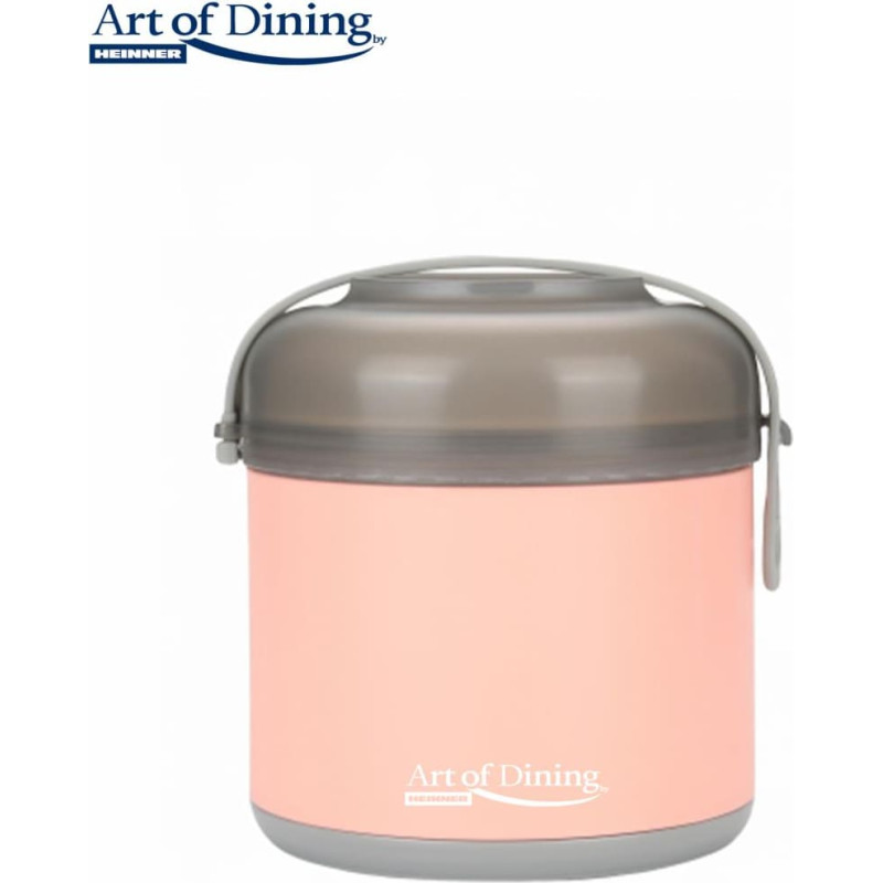 Termiskā pusdienu kārba 600ml LOCA rozā HR-NC-600R HEINNER
