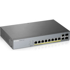 Zyxel GS1350-12HP-EU0101F tīkla pārslēgs Vadīts L2 Gigabit Ethernet (10/100/1000) Power over Ethernet (PoE) Pelēks