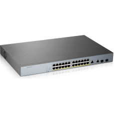 Zyxel GS1350-26HP-EU0101F tīkla pārslēgs Vadīts L2 Gigabit Ethernet (10/100/1000) Power over Ethernet (PoE) Pelēks