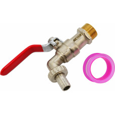 Awtools AW GARDEN LEVER TAP 1/2" GZ 3/4"/ BRASS NICKEL-PLATED