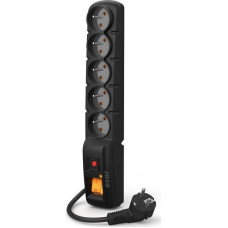 Acar Power strip Acar F5 PRO overvoltage 5 sockets 3 m black (W0093)