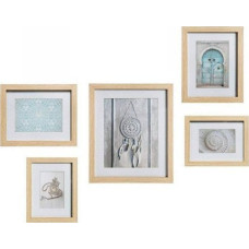 Atmosphera Ramka Atmosphera Ramka na Zdjęcia Atmosphera Etnic Set Naturalny Drewno MDF (5 Części)