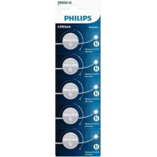 Philips Bateria litowa, CR2032, CR2032, 3V, PHILIPS, blistr, 5-pack, CR2032P5/01B, guzikowa