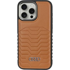 Audi Audi Synthetic Leather MagSafe iPhone 15 Pro 6.1" brązowy/brown hardcase AU-TPUPCMIP15P-GT/D3-BN
