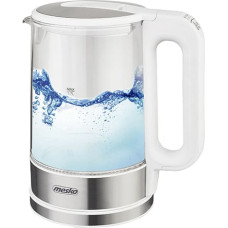 Mesko | Kettle | MS 1301w | Electric | 1850 W | 1.7 L | Glass/Stainless steel | 360° rotational base | White