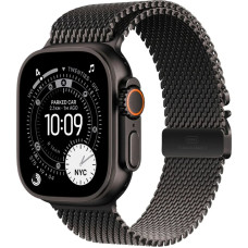 Apple Smartwatch Apple Watch Ultra 3 GPS + Cellular 49mm Black Titanium / Titanium Milanese Loop M Czarny  (MF1Q4QP/A)
