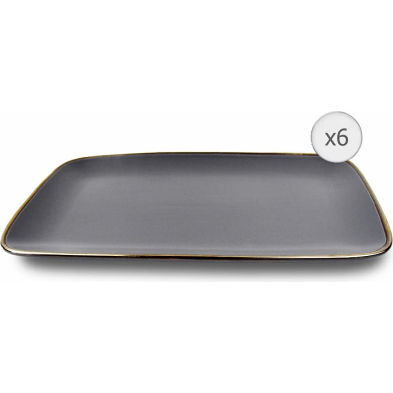 Keramikas šķīvju komplekts 6gab. 32x20cm CALYPSO HR-WDF-G326 HEINNER