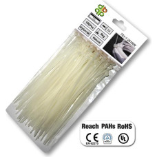 Bradas OPASKA PLASTIKOWA BIAŁA  2,5 x 200mm 100szt.