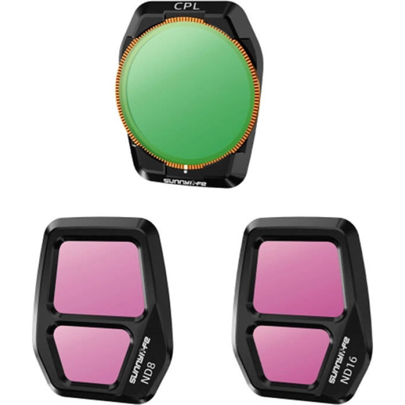 Sunnylife A3S-FI925CPL adjustable lens filter, CPL+ND8+ND16 for AIR 3S 3pcs