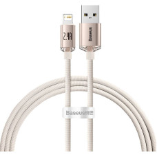 Baseus Kabel USB do iP Baseus Crystal Shine, 2.4A, 1.2m (różowy)