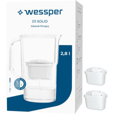 Wessper Dzbanek Filtrujący D1 SOLID +3 Filtry (WES203-WH-3PROMO)