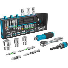 Hazet SmartHolder 2300SH-1, socket and bit set 1/4" black, 39 pieces, including fine-tooth reversible ratchet