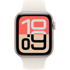 Apple Watch SE 3, Smartwatch silver, aluminum, 44 mm, polarstern sport band S/M, Cellular