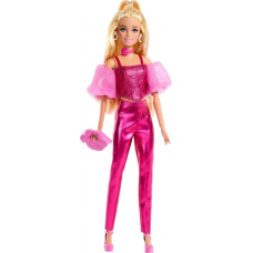 Mattel Barbie Barbie Deluxe Style in pink metallic outfit, doll