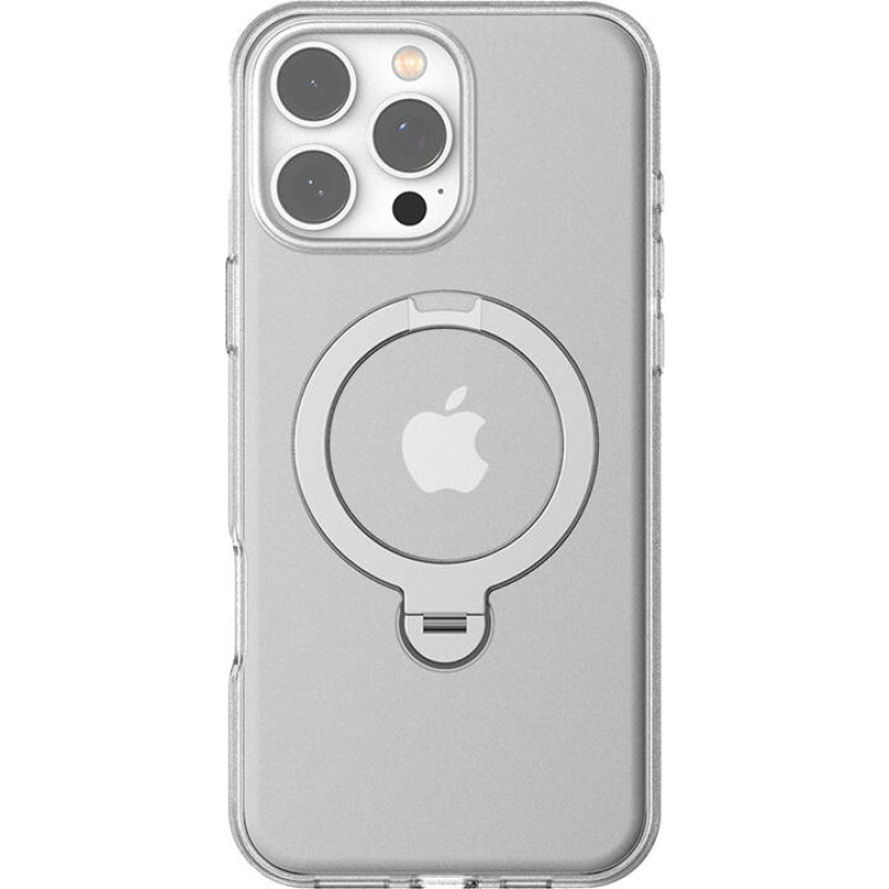 Torras Ostand Spin Series Case for iPhone 16 Pro (Transparent)