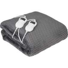 Camry | Electric Heated Blanket | CR 7417 | Number of heating levels 8 | Number of persons 2 | Washable | Remote control | Coral fleece/Polyester | 60 W | Grey