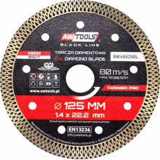 Awtools TARCZA DIAMENTOWA PEŁNA DO GRESU 125x22,2 / CERAMIC PRO  BLACK LINE