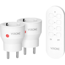 Orno Zestaw bezprzewodowych gniazd MINI Schuko, sterowanych pilotem 2+1, 2300W