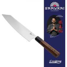 Pavāra nazis Gyuto 23cm SAMURAI GOURMET ebenkoka un riekstkoka rokturis HR-EVI-R23 HEINNER