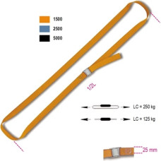 Beta PAS MOCUJĄCY ZE SPRZĄCZKĄ ZACISKAJĄCĄ, ZAMKNIĘTY,  Z POLIPROPYLENU 200kg 2,5m 25mm