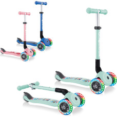 Globber Junior Foldable Fantasy Lights, Scooter (mint, mint-Tribal)