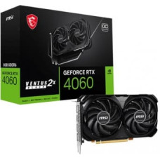 MSI Graphics card GeForce RTX 4060 Ventus 2X Black OC 8GB GDDR6 128bit