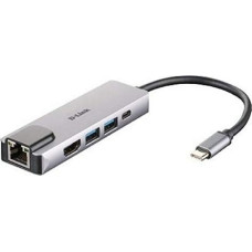 D-Link DUB-M520 dokstacija Vadu Thunderbolt 3 Alumīnijs