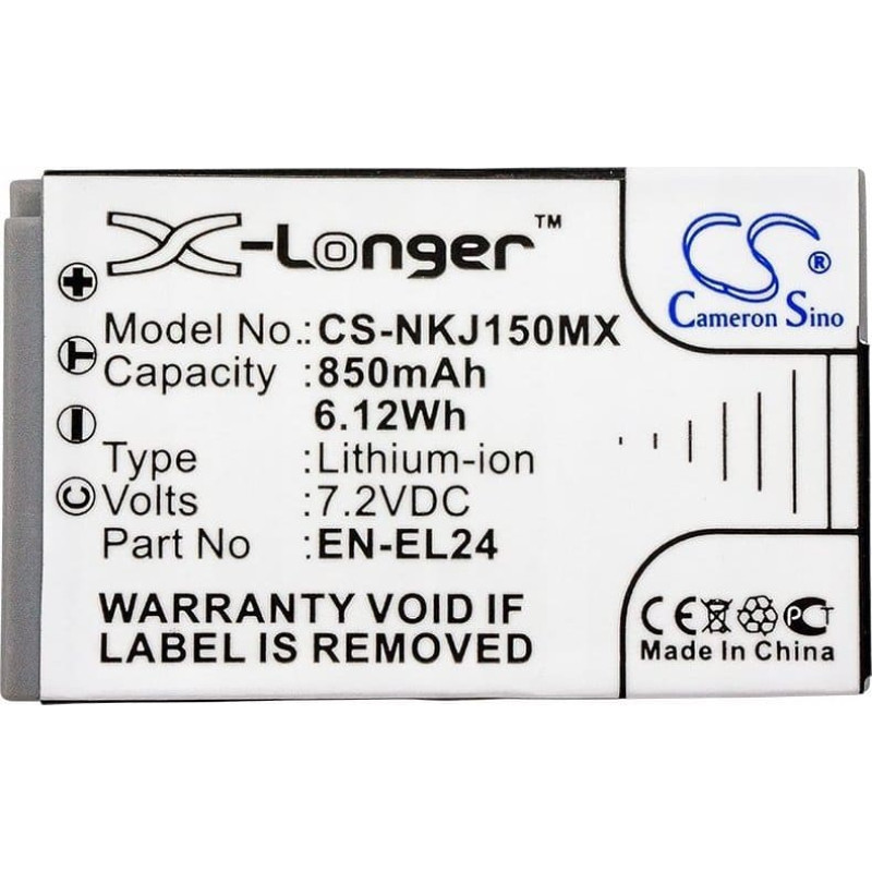 Cameron Sino Akumulator Bateria Typu En-el24 / Enel24 Do Nikon 1 J5 / Cs-nkj150mx