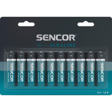 Sencor Bateria alkaliczna, AA (LR6), AA, 1.5V, Sencor, blistr, 10-pack
