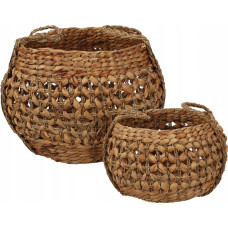 Home Styling Collection Plecione kosze z trawy morskiej, naturalne, 2 sztuki