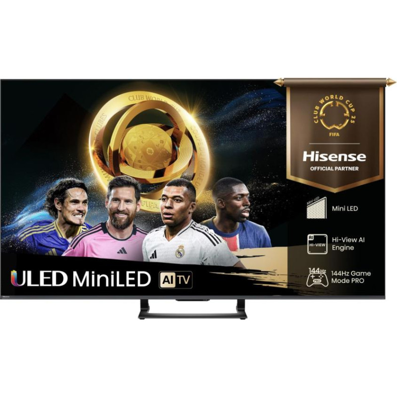 Hisense 65U7Q televizors 165,1 cm (65") 4K Ultra HD Viedtelevizors Wi-Fi Melns 500 cd/m²